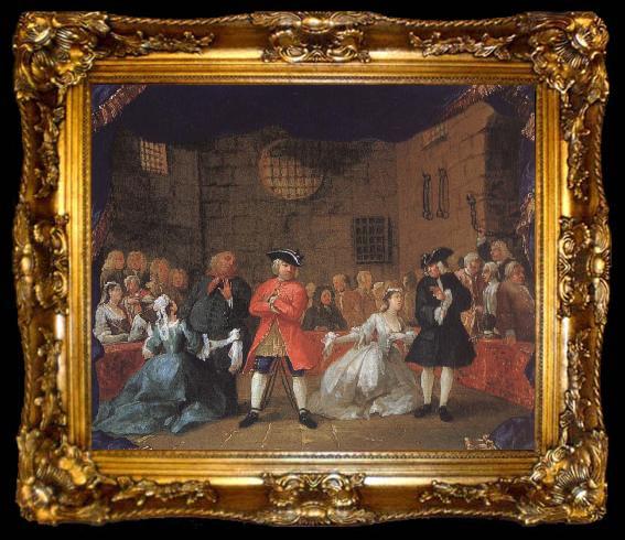 framed  William Hogarth Scene from Tiggaroperan, ta009-2